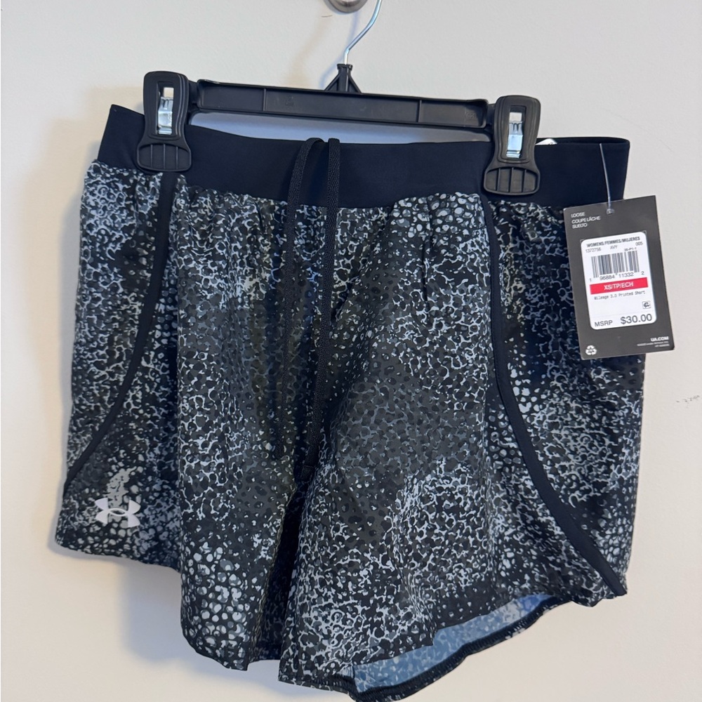 Under Armour Women's Black and Gray Athletic Shorts